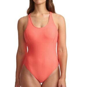 Lole one piece swimsuit, crisscross back pink coral size 10
